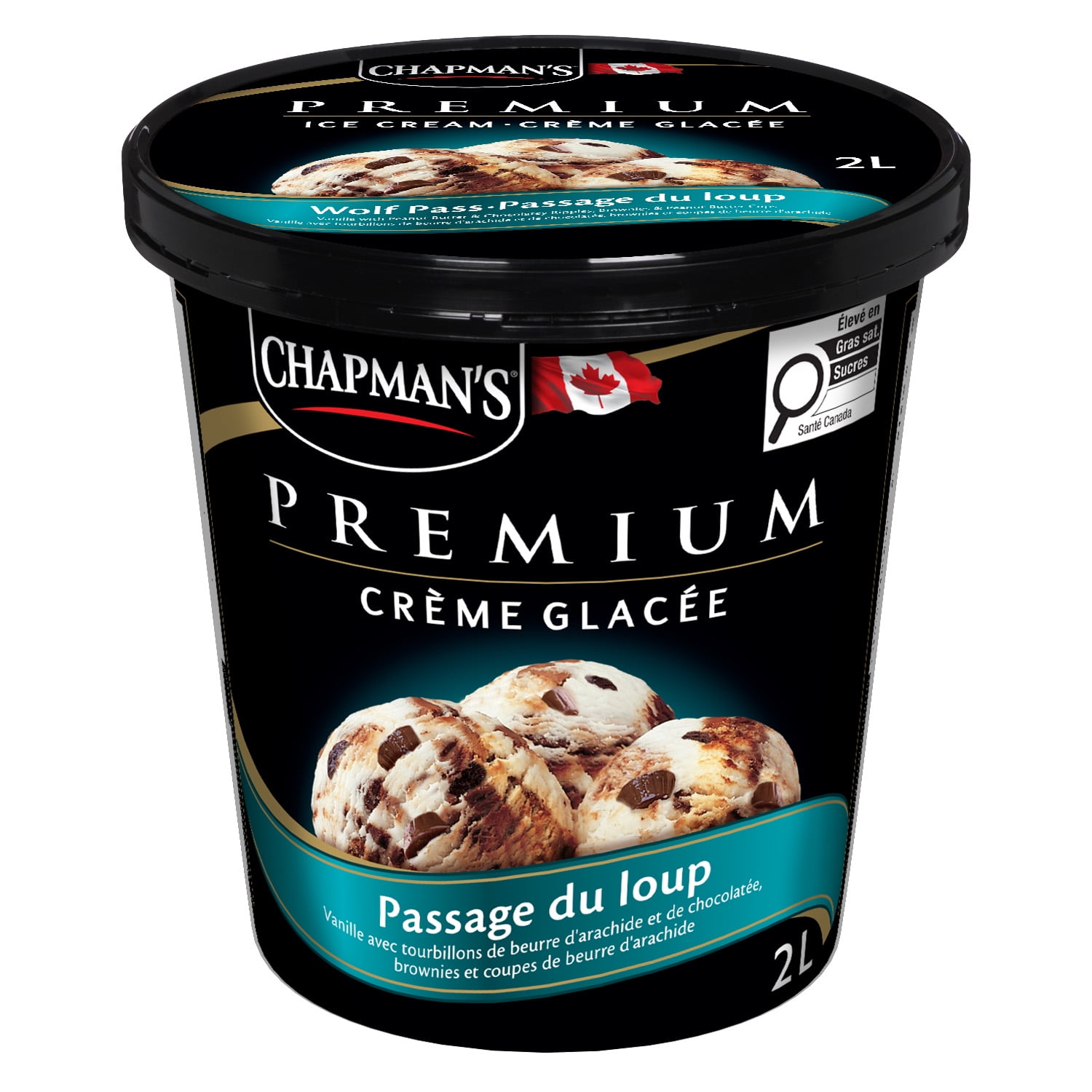 Chapman's Premium Wolf Pass Ice Cream in a Tub, Chap Prem Ice Cream Wolf Pass 2L