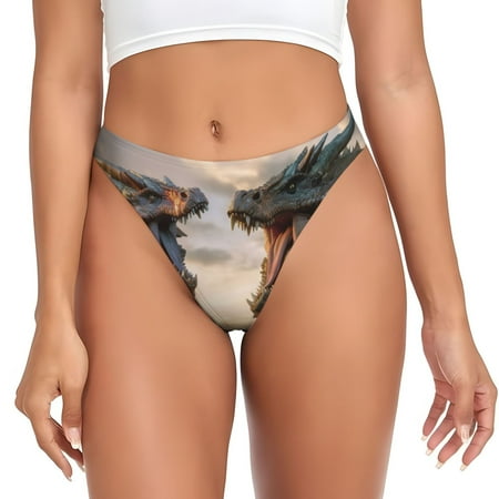 Sigee Friendship Dragon for Women s G-String Panty  Low Rise  Soft Lace Perfect for Everyday Wear or Special Occasions-4X-Large