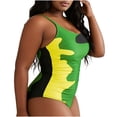 thumbnail image 4 of Riecok Swimsuit One Piece Women Plus Size Spaghetti Strap Bathing Suit Modest Beach Vacation Swimwear, 4 of 4