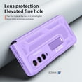 thumbnail image 3 of MonsDirect for 7.6 inch Samsung Galaxy Z Fold 4 5G 2022 Case, Anti-Fall Shockproof Hard PC Back Shell with Kickstand, Shell Membrane Integrated & Soft TPU Retractable Hinge for Galaxy Z Fold 4, Purple, 3 of 7