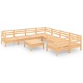 thumbnail image 2 of vidaXL 9 Piece Garden Lounge Set Solid Wood Pine, 2 of 8