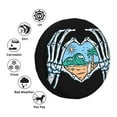thumbnail image 6 of DouZhe Waterproof Spare Tire Cover, Skull Hand Love Beach Prints Adjustable Wheel Covers Fit for Jeep Trailer RV SUV Car, 15 inch, 6 of 7