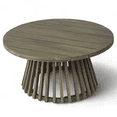 thumbnail image 5 of Tcbosik Outdoor Wooden Coffee Table, 31.5 Inch Round Accent Table for Patio, Garden, Deck, Backyard, Grey, 5 of 8