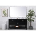 thumbnail image 6 of Elegant Decor Theo 60" Steel and Solid Wood Single Bathroom Vanity in Black, 6 of 8