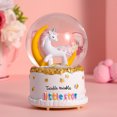 thumbnail image 2 of Caja de música Unicorn Moon Star Crystal Globe con luz LED, 2 of 2