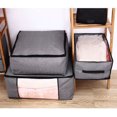 thumbnail image 4 of Non Woven Fabrics Storage Bags Quilt Storage Bag Cloth Storage Bag Foldable Storage Bag Light Grey Size 3, 4 of 8