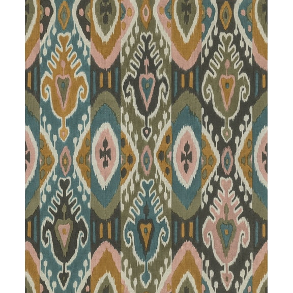 Advantage Villon Mustard Ikat Wallpaper