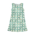 thumbnail image 3 of LTTVQM Girls Easter Dress 2026 Egg Bunny Graphic Cute Sleeveless Sundress Casual Crewneck Midi Dresses Lightweight Church Dresses Light Green 5-6 Years, 3 of 5