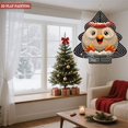 thumbnail image 4 of Metal Hanging Christmas Tree-Shaped Wind Decorations - Festive Garden Spinners with Cheerful Bird Design & Snowflake Accents, 4 of 7