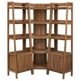 thumbnail image 6 of Bixby 3-piece Corner Bookshelf Set with Narrow Bookshelves in Walnut, 6 of 9