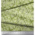 thumbnail image 2 of Soimoi Tissu Satin Modal Feuilles & Floral Batik Imprimé 1 Yard 42 Pouces de Large, 2 of 3
