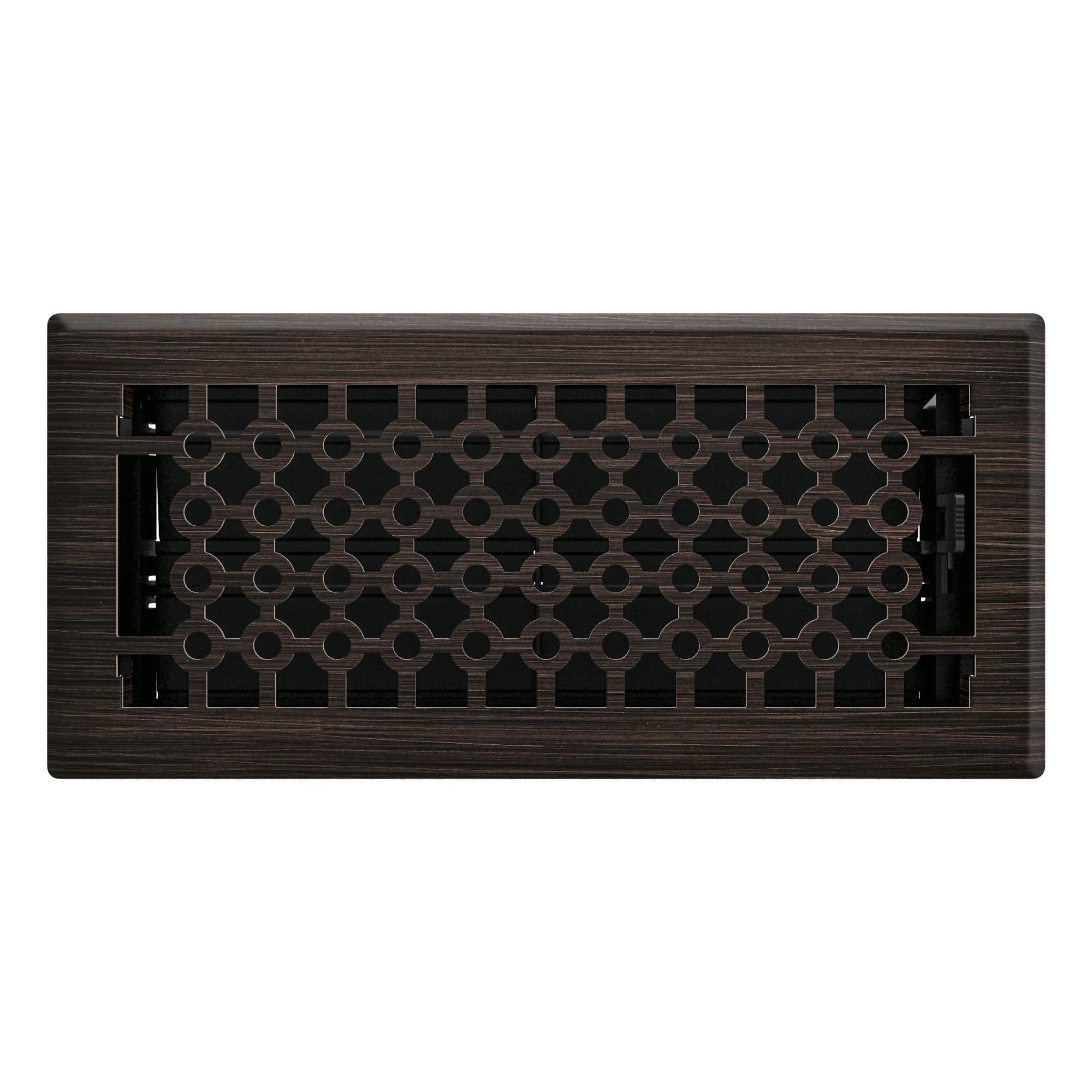 Imperial RG3413 San Francisco Decorative Floor Register, 4x10 Inch, Oil Rubbed Bronze, 5 Pack