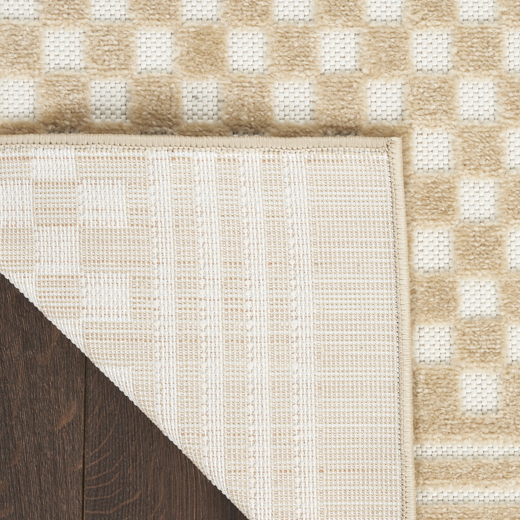 Nourison Care Free 6'7" x 9'2" Taupe Modern Indoor Rug