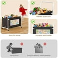 thumbnail image 4 of Extra Large Toy Box for Kids with 360° Rotating Wheels, Heavy Duty Toy Chest for Boys and Girls, Toy Storage Organizer for Kids, Toy Bins for Living Room, Nursery, Bedroom(Black), 4 of 7