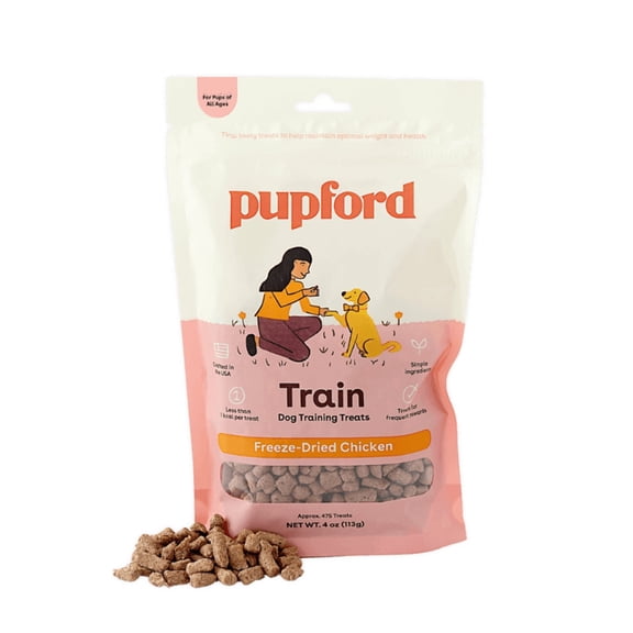 Pupford Freeze Dried Training Treats for Dogs & Puppies (Chicken, 4 oz)