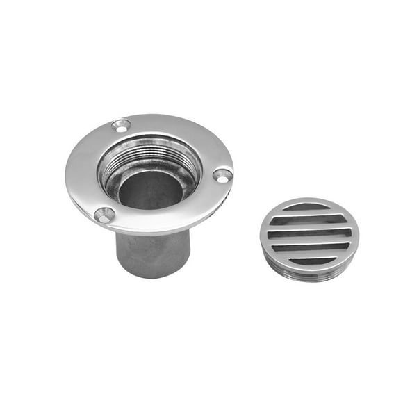 Xingzhi Couvercle de Drain de Bateau Argent Marine en Acier Inoxydable Slupper Installation Simple Pratique Lisse de Drainage Accessoires de Vaisselle de Pont 7/8(22mm) 1"(25mm)