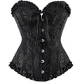 thumbnail image 1 of Women's Boned Lace Up Corset Bustier Lingerie Bodyshaper Top, 1 of 5