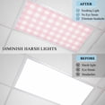 thumbnail image 4 of Pink Buffalo Plaid Fluorescent Light Covers, Farmhouse Pink White Checkered Magnetic Light Covers for Ceiling Lights, Fluorescent Ceiling Shade Filters for Classroom Bedroom Office 4x2Ft x 3PCS, 4 of 8
