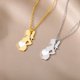 thumbnail image 1 of Warm Family Pregnant Baby Necklace Mother Day Gift Stainless Steel Women Mom Kid Pendant Necklace Choker Love Heart Jewelry WifeSilver color&45cm Gao Jinjia LED, 1 of 2