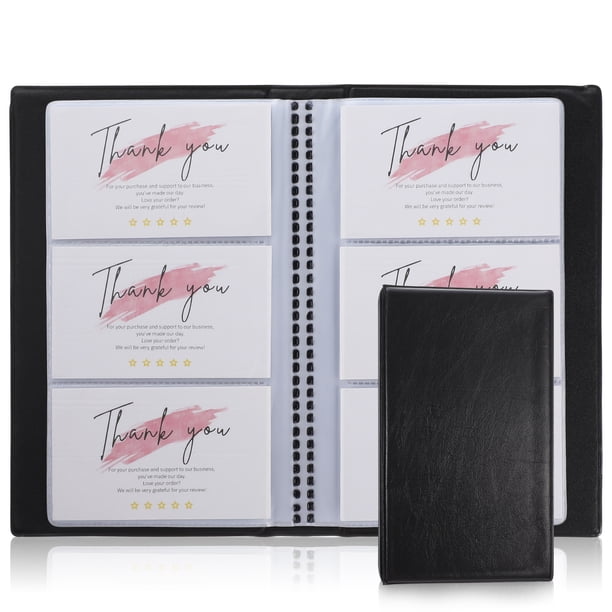 Organizador de tarjetas de presentación con forma de libro, gran capacidad, bolsillo para tarjetas de presentación, estuche para tarjetas de crédito, tarjetero con capacidad para 240 tarjetas