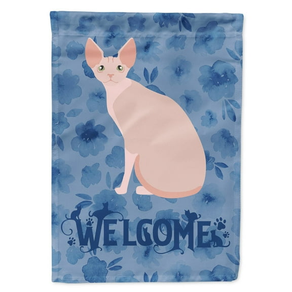 Carolines Treasures CK5067CHF Sphynx 2 Cat Welcome Flag Canvas House Size Large multicolor