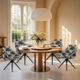thumbnail image 4 of Xoenoiee Palm Tree Print Velvet Armchair Slipcovers for Dining Room, Stretch Curved Back Dining Chair Covers Wingback Chair Cover Fits Curved Back Chairs with Arms, 4 of 7