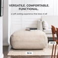 thumbnail image 3 of Anji Mountain Tawny Beige Cotton Polyester Square Poufs, 3 of 5