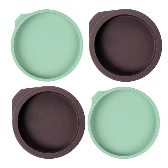 Silicone Round Cake Pan Set 4 Inch Non-Stick Bakeware for Chocolate, , Baking and Crafts, 4 Pieces