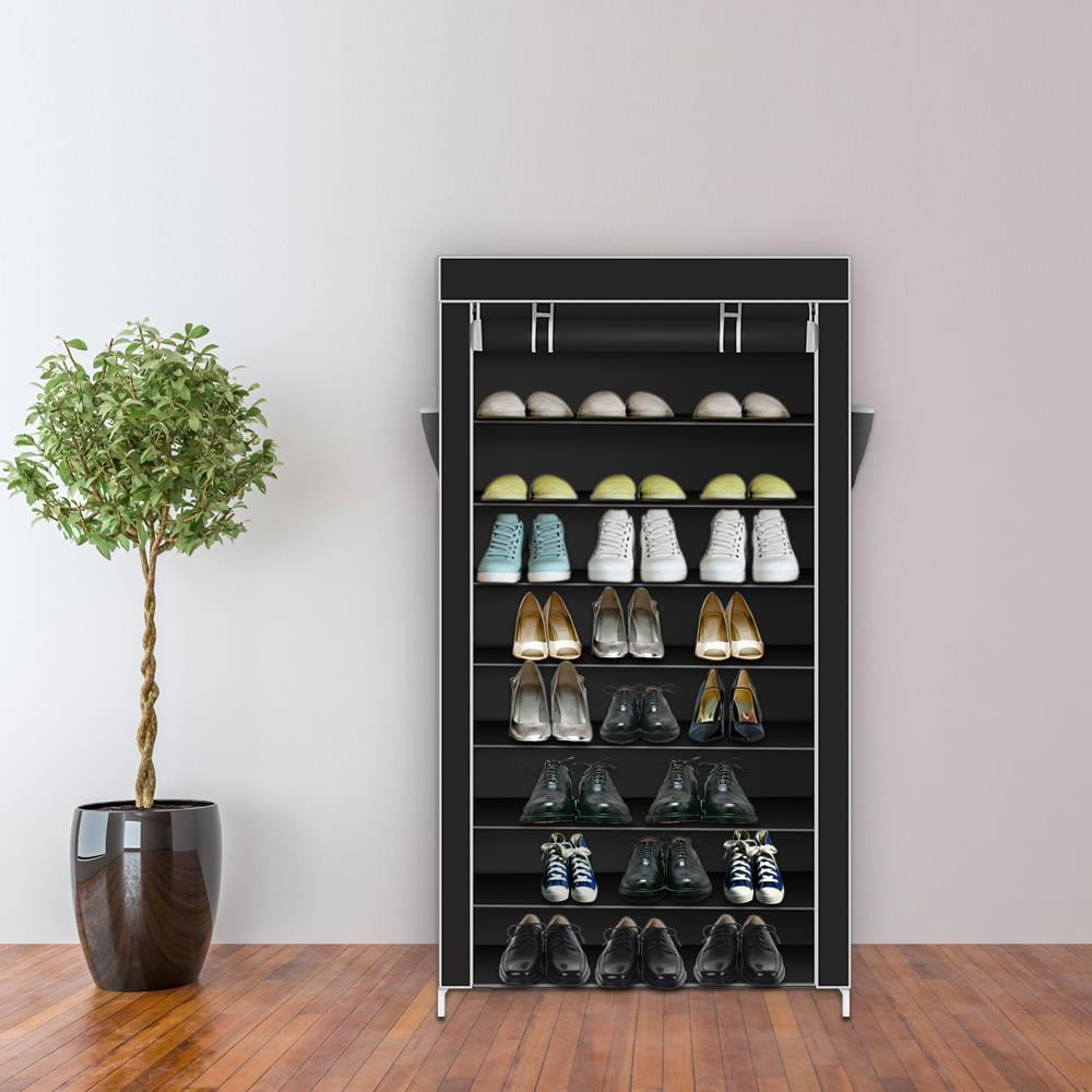  Calmootey 10-Tier Shoe Rack,Shoe Shelf Storage Organizer,Entryway,Bedroom,Black  : Home & Kitchen