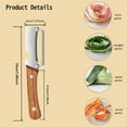 thumbnail image 6 of Premium 2-in-1 Kitchen Peeler with Wooden Handle & Bottle Opener, Sharp Stainless Steel Peeler for Fruits & Vegetables, 6 of 7
