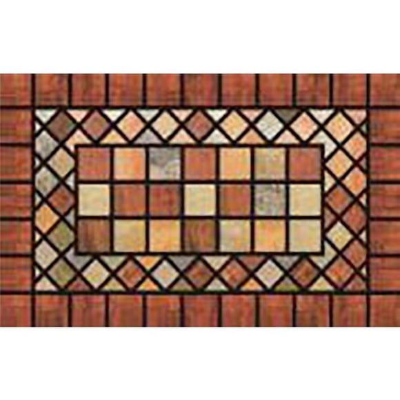 Sports Licensing Solutions 6005970 30 in. x 18 Terra Cotta Tiles Multi Color Nylon Nonslip Floor Mat