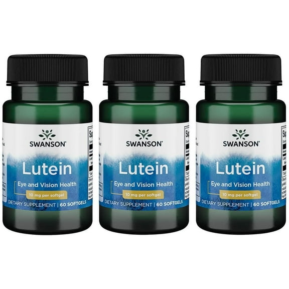 Swanson Lutein 10 mg 60 Sgels 3 Pack