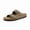 Brownish Yellow, variant on Men Women Adjustable Double Buckle Strap Sandals with Cork Footbed Comfortable Flat Summer Beach Non-Slip Slides Holiday Casual Walking Brownish Yellow