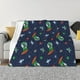 thumbnail image 1 of Balery Dinosaur Astronaut Manta de Franela con Dibujo, Lujo Ultra Suave y Cálido, Antipelusa y Resistente a las Arrugas para Cama, Sofá, Camping -50"x40", 1 of 6