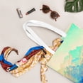 thumbnail image 5 of YFYANG Reusable Cotton Canvas Tote Shopping Bag, Snowy Mountain Pattern Washable Portable Grocery Bag for Daily Travel, 5 of 8