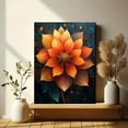 thumbnail image 6 of Orange Flower Canvas Painting Wall Art，Suitable for Living Room， Bedroom， Office， Dining Room， and Hallway Decoration., 6 of 8