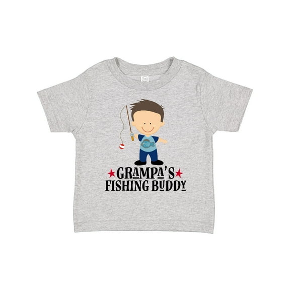 Inktastic Grampa Fishing Buddy Boys Boys Toddler T-Shirt