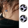 thumbnail image 3 of CILENON Dangle Time Gem Glass Earrings Sports Basketball Baseball Softball Volleyball Simple Vintage Earrings (C,One Size), 3 of 6
