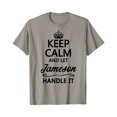 thumbnail image 1 of KEEP CALM and let JAMESON Handle It Funny Name Gift - T-Shirt - White - M, 1 of 2