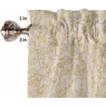 thumbnail image 4 of Yellow Botanical Window Tier Curtains 36 Inch Length, Rustic Vintage Floral Leaves Rod Pocket Kitchen Window Treatments Drapes for Bedroom, Cafe, Living Room, 2 Panels, 27.5 W x 36 L, 4 of 4