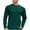 ZZ-Dark Green, variant on ohmzyzo Men's Long Sleeve Shirts Crewneck Waffle Pullover Tops Casual Lightweight Undershirts Fall Solid Color T Shirt 3XL