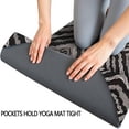 thumbnail image 3 of Black and White Geometric Pattern Hot Yoga Mat Towel Non Slip for Hot Yoga - Quick-Drying Yoga Mat Cover with 4 Corner Pockets with Travel Bag - Hot Yoga Towel Non Slip 74"x26", 3 of 6