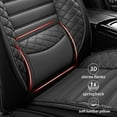 thumbnail image 7 of AOMSAZTO Fit for BMW X3 2004-2018 Car Seat Cover 5-seat Faux Leather Full Set Compatible Airbag ：Black+Gray, 7 of 7