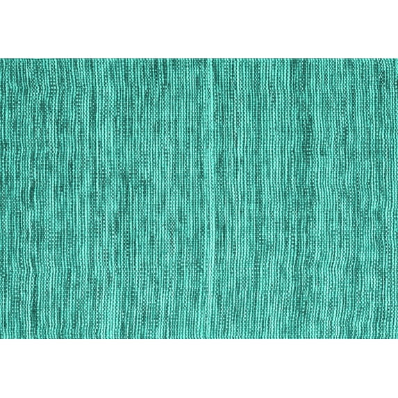 Ahgly Company Machine Washable Indoor Rectangle Abstract Turquoise Blue Contemporary Area Rugs, 8' x 10'