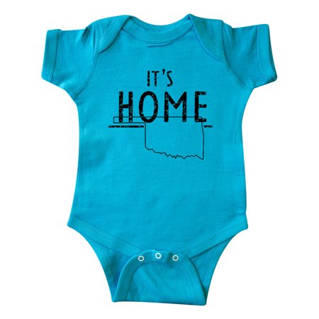 

Inktastic It s Home- State of Oklahoma outline Distressed Text Gift Baby Boy or Baby Girl Bodysuit