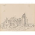 thumbnail image 2 of James Moore 24x20 Gold Ornate Framed and Double Matted Museum Art Print Titled - Pluscarden Abbey, Scotland (1792), 2 of 4
