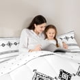 thumbnail image 5 of Castle Fairy Minimalist Aztec Full Size Comforter Sets,Bohemian Tribal Bedding Sets, 5 of 8