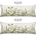 thumbnail image 5 of Spring Body Pillow Cover 20x54 Pillow Case Sage Green Wild Flower Plant Vintage Floral Herbs and Botanical Cushion Long Pillowcase with Zipper Decorative Bedding Pillow Cases for Bedroom,Couch, 5 of 6