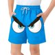 thumbnail image 1 of Pantalones cortos infantiles con bolsillo, cordón elástico, estampados, estilo casual, bañador, cinco puntos., 1 of 8