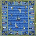 thumbnail image 1 of KAS Oriental Rugs, Inc. Colonial 1335 Blue Light Houses Size 2'6" x 4'6" Oval, 1 of 1